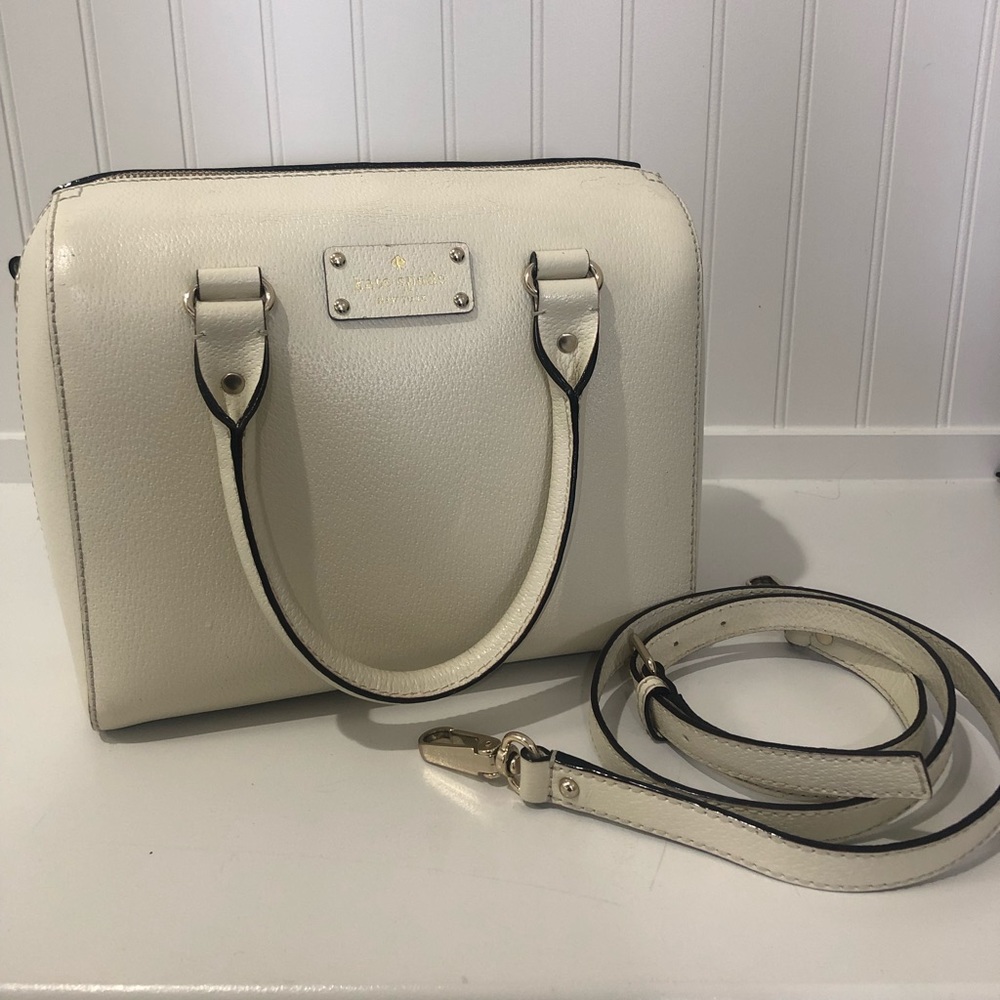 Kate Spade Vegan Leather Cream Handbag
